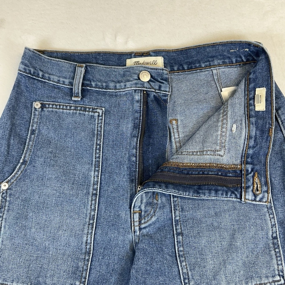 Madewell Balloon Jeans High Rise Cropped Greene Wash Workwear Edition Size‎ 28 - Picture 6 of 12